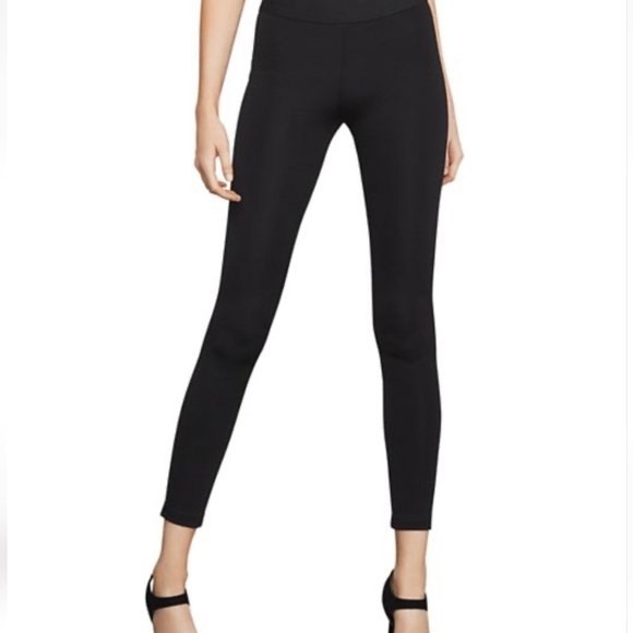 BCBGMaxAzria Pants - EUC Black BCBG MAXAZRIA Ankle Length Mid-Rise Leggings Ponte Pants S Back Zip